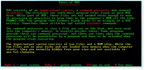 DOS 003 Parts of DOS