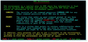 Advanced DOS 019 Environment