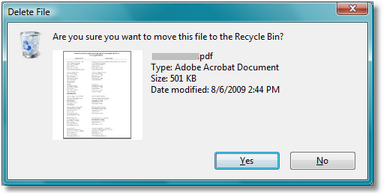 Recycle Bin Prompt