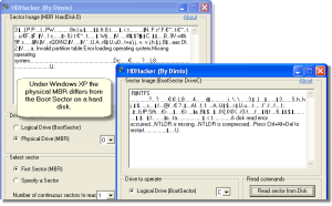 XP MBR vs Boot Record